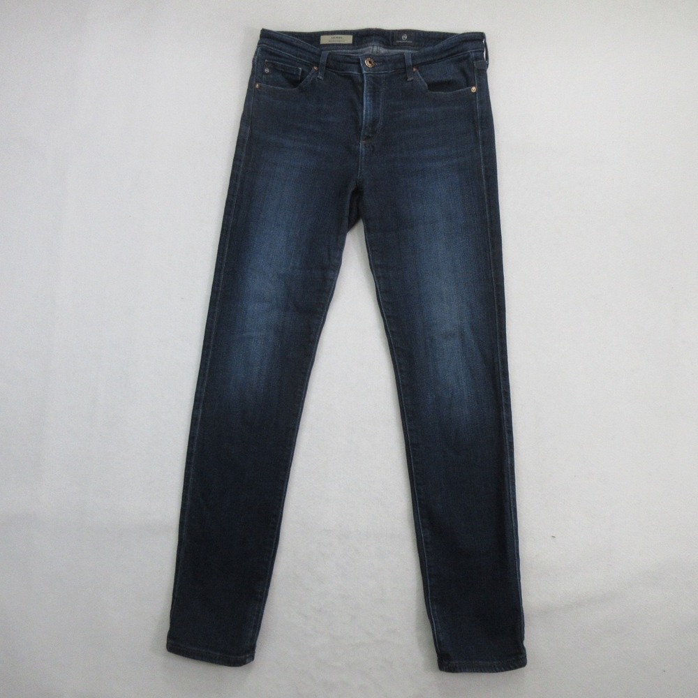 AG Adriano Goldschmied Women's Jeans 28R The Prima Mid Rise Cigarette Dark Wash